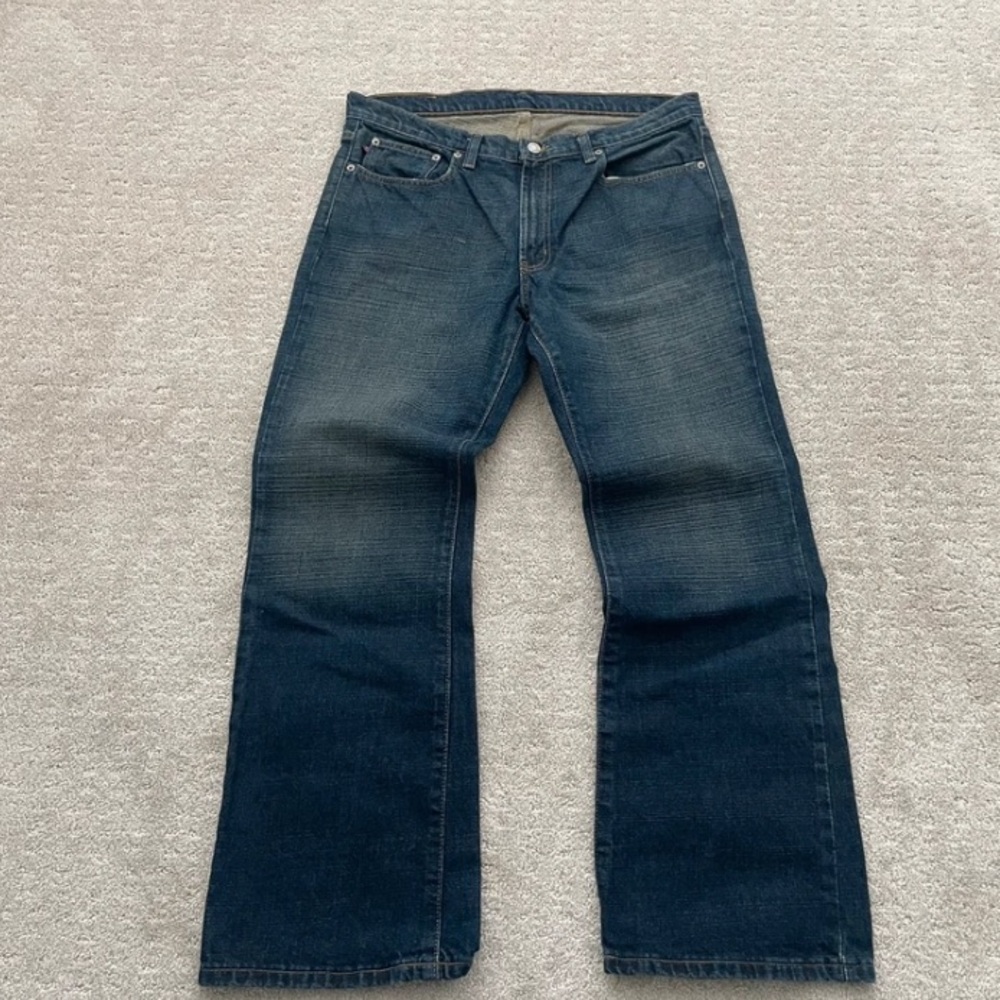 Dark Blue Men's Straight-Leg Jeans